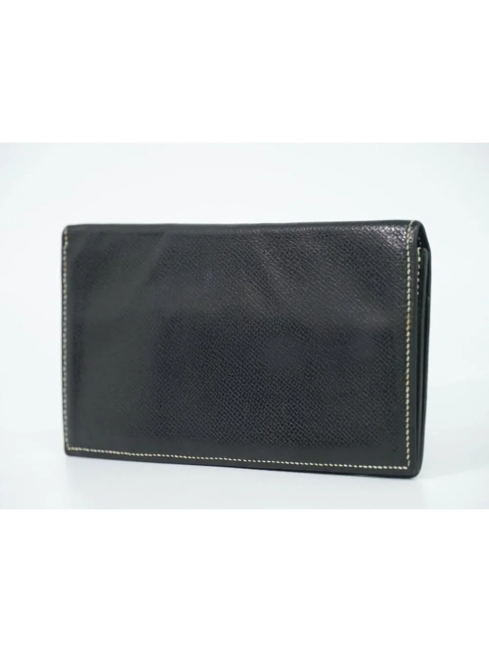 Hermes Leather Billfold Wallet Black